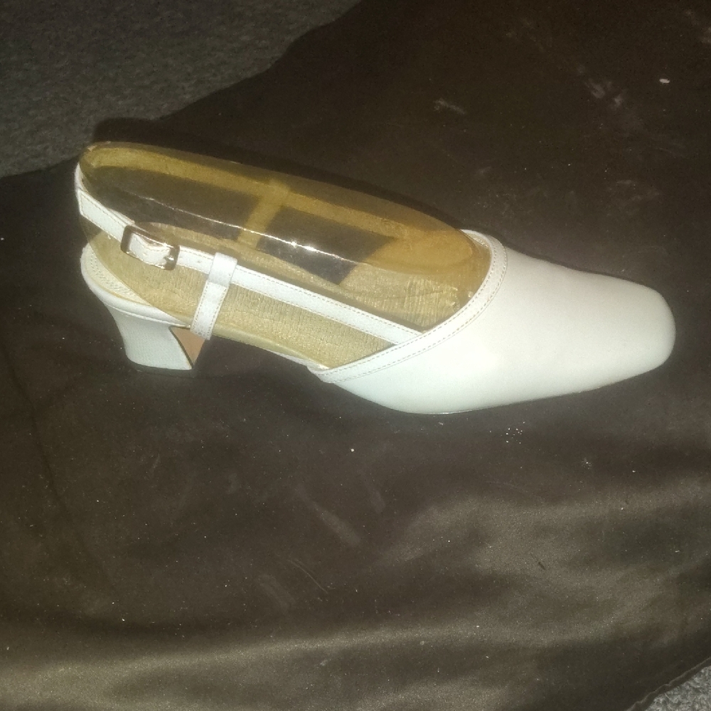 Chic White Slingback Heels